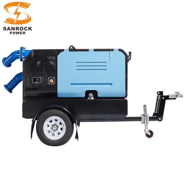 Bomba de agua diésel de alta presión, remolque de control de inundaciones de emergencia, bomba de alcantarillado montada