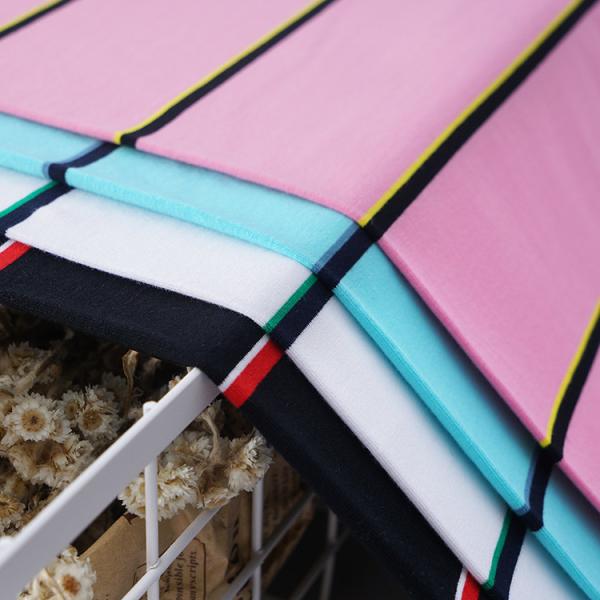 Tejido de punto a rayas personalizado y multicolor para uso informal