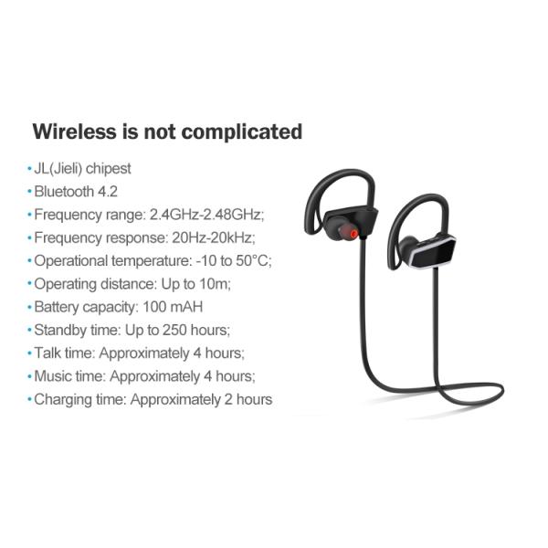 Waterproof In Ear BT V5.0 Wireless Stereo Earphone For Gym Running Sport