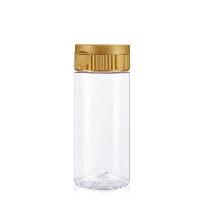 200 ml PET de qualidade alimentar frascos vazios de mel garrafas de plástico dispensador de mel com tampa