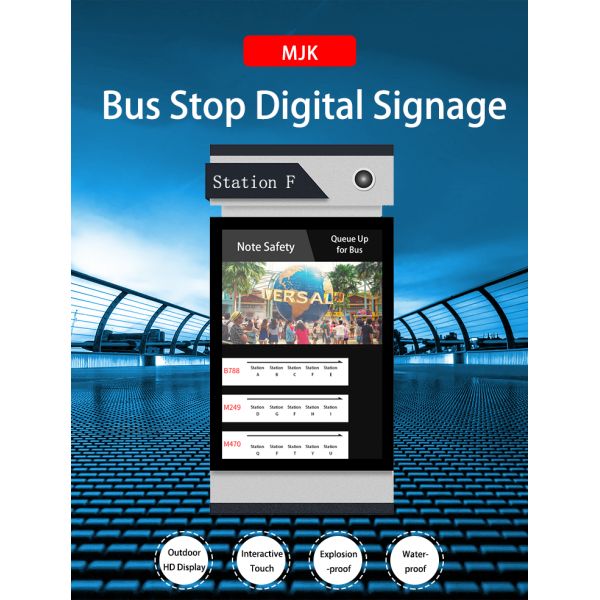Outdoor Waterproof Freestanding Bus Station Advertising Billboard Screen LED LCD Digital Signage Displays for Elevator Education