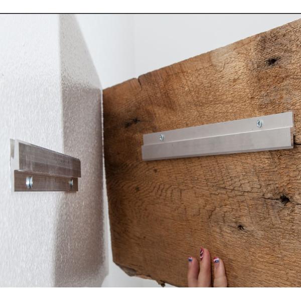 Процесс штампования с двумя отверстиями Алюминиевые клипы Z Bar для висящих зеркальных фоторельфов и шкафов