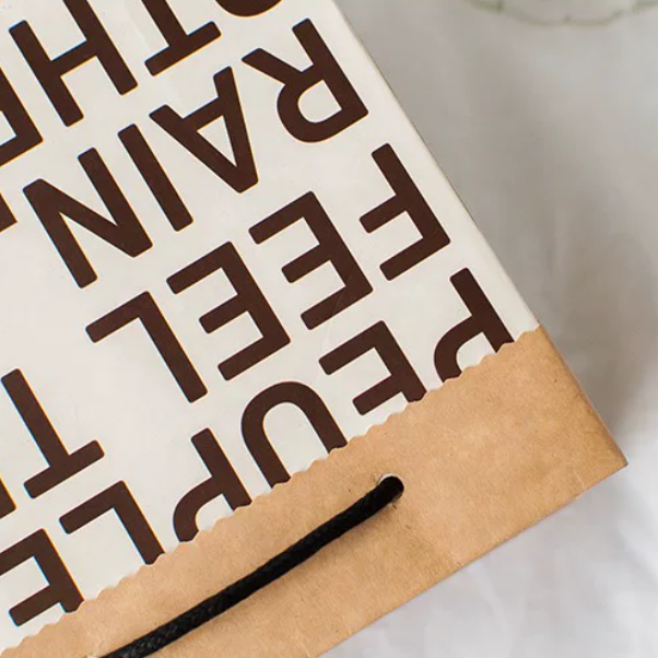 Kraft Paper Shopping Bag with Rope Handle for Retail Packaging