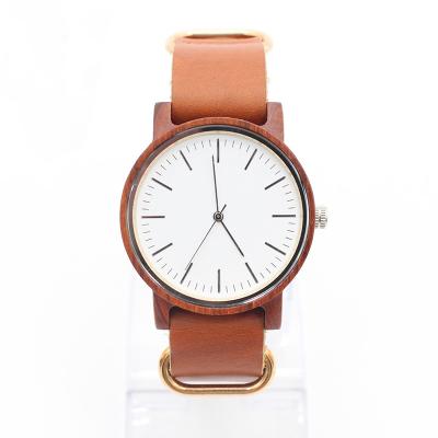 Complete Calendar Minimalist Leather Watch Red Sandalwood Watch Private Label