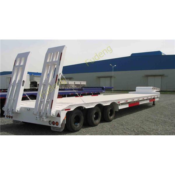 Three / Four Axles 60 Ton Lowboy Trailer With Mechanical / Hydraulic Ramp
