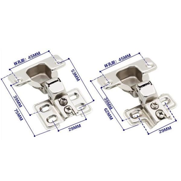 35mm Cup Short Arm Kitchen Door Hinges / Cold Rolled Steel Cabinet Hardware Hinges