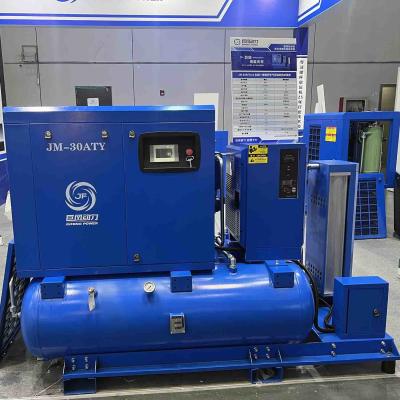 Electric Combined Screw Compressor / Integral Screw Compressor Air / Water Cooling