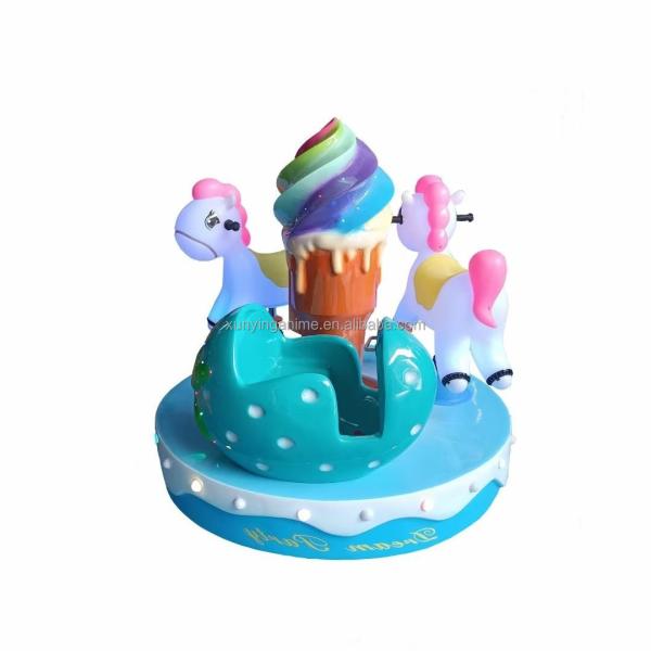 Coin Operated Children Fairground Carousel Kiddie Ride Swing Horse