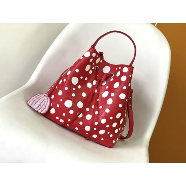 Сумка NéOnoé MM Louis Vuitton Yayoi Kusama дам белая черная