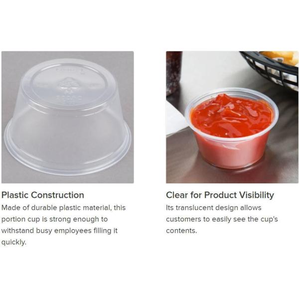 Biodegradable Portion Container Round Disposable PP Plastic Sauce Cup with Lid Taste Cup