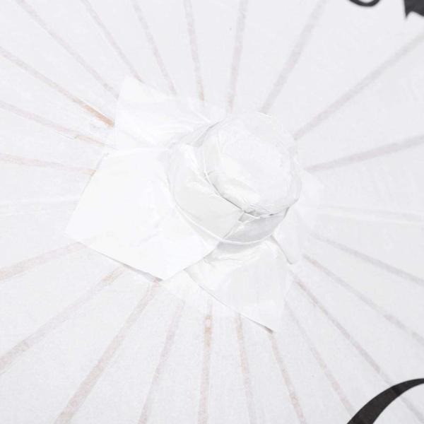 White Paper Wedding Parasol Umbrella Bridal Decorations 84cm Diameter