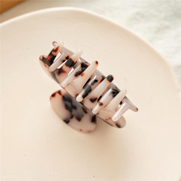 Acetate leopard print medium size clip women's hair catch cross border spring integrated hair clip accessories