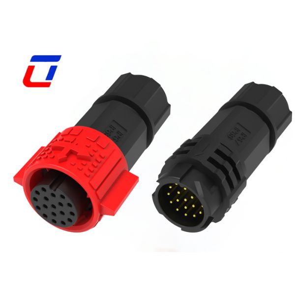 PA66 18 Pin M19 Circular Connector OEM Low Voltage Wire Connectors Waterproof