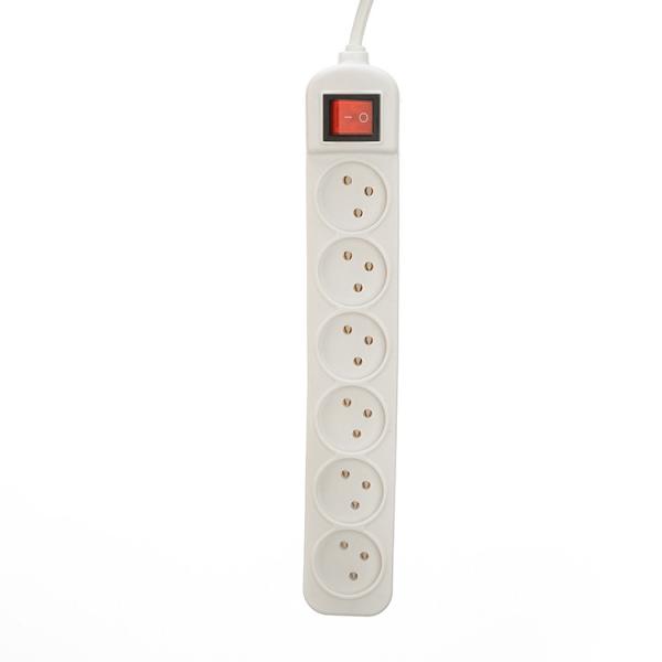 Multi Outlet Power Strip with 6 Universal Outlet Socket and 3 Pin Prong Plug WIFI NO Grounding Standard Grounding Vertical