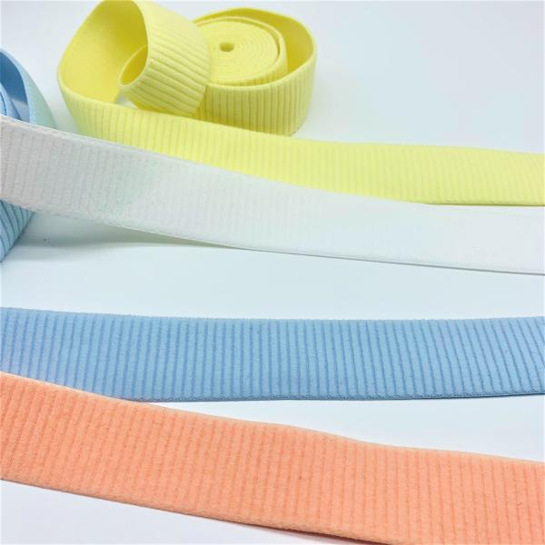 Factory high quality plush non-slip elastic edge nylon spandex soft underwear bra strap tape band webbing