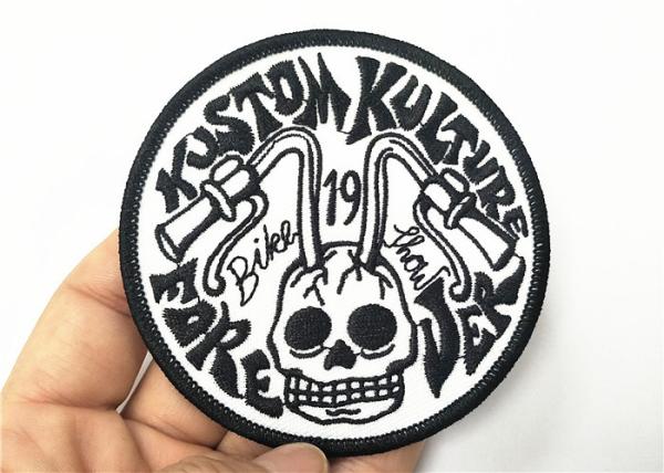 Round Twill Motorcycle Biker Patches Vintage Style Motorcycle Club Patches