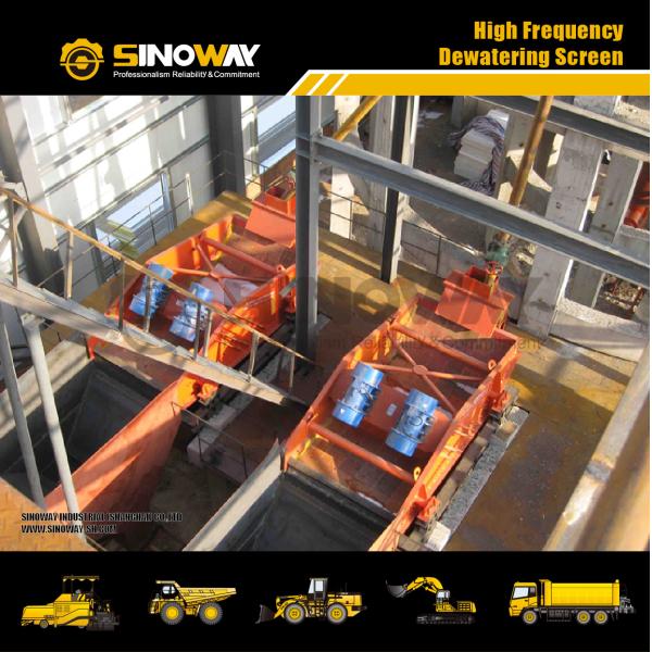 High Frequency Mineral Processing Equipment Vibrating Screen / Dewatering Screen