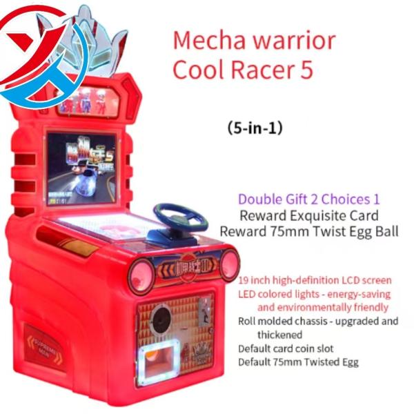 Coin-Operated Children's Racing Games Machine 220V Metal Plastic Material For Amusement