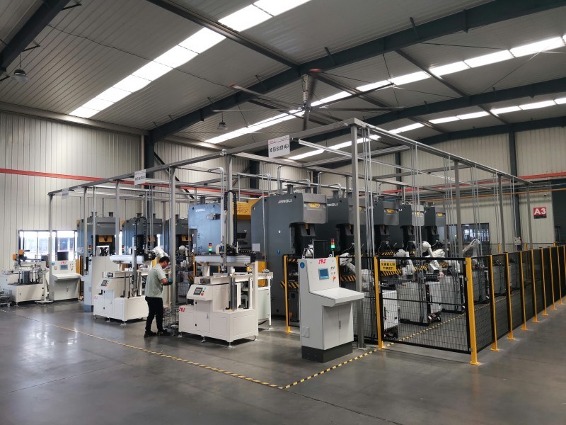 Safety Compact Robotic Stamping Line Supplier Solution High Speed