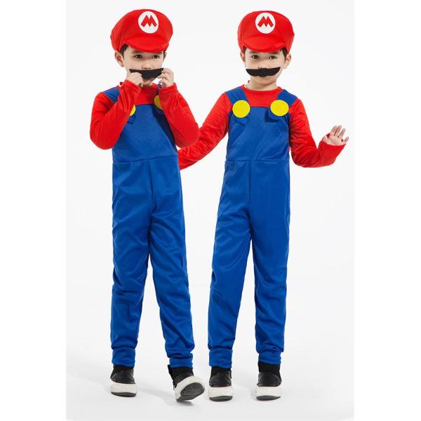 Vêtements de danseur de scène SuperMario Onesie pour Halloween Performance de cosplay pour enfants et adultes