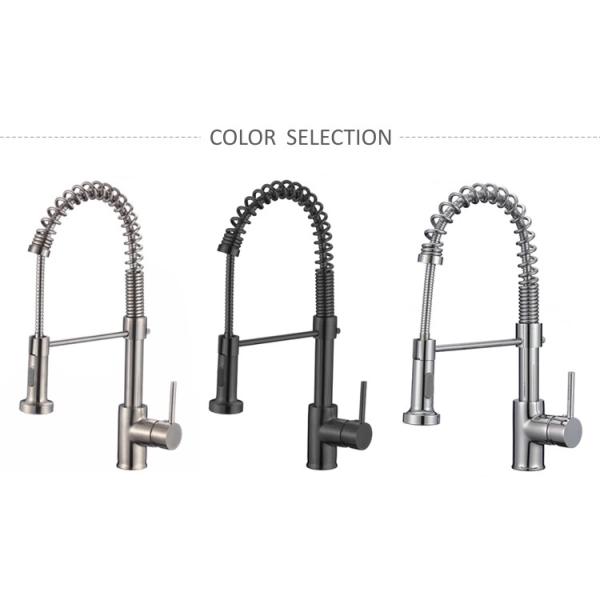 35mm Deck Mounted Single Handle Pull Out Kitchen Faucet Brushed