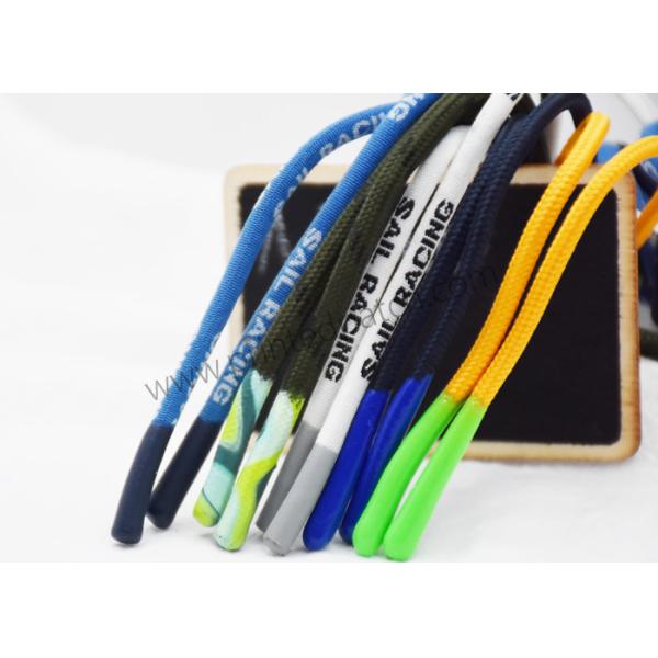Шнур Drawstring полиэстера SGS 3mm 4mm 5mm с подсказками конца пули силикона