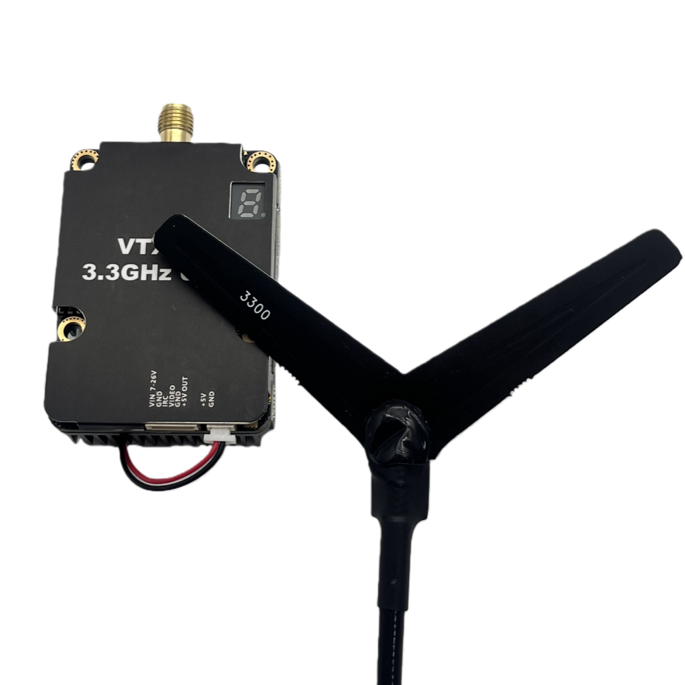 3.3G 7W ALV3307AC Video Transmitter Ultra Long Range VTX 64CH Power Switchable