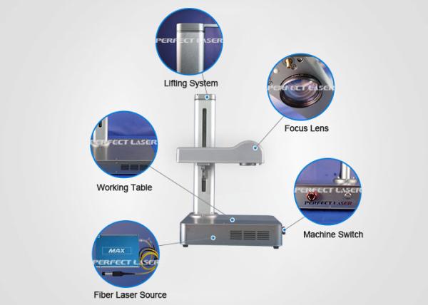 máquina Desktop de 20W Mini Fiber Laser Marking Engraving para o plástico do PVC