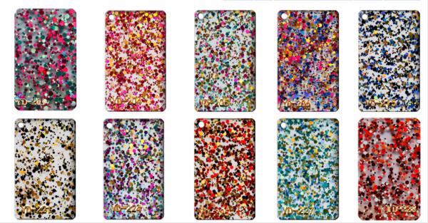 Thin Plexiglass 2mm Acrylic Sheet Glitter Opaque For Charm