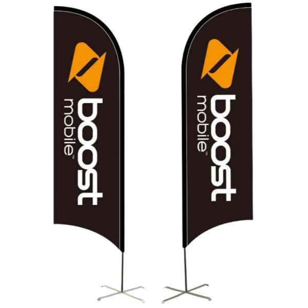 Feather Shape Beach Flag Flying Banners Custom Printed For Beach Activities Events