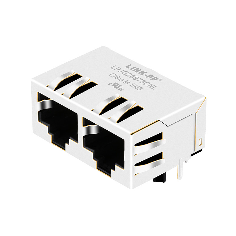 Multi-порт RJ45 HFJ12-1G16ERL удваивает разъем Wo/LED Платы-Вниз 1000Base-T