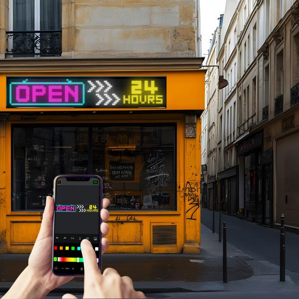 APP Controlled 16*96plus Pixel Size LED Flexible Screen Made of PU FPCB Material with 898x192mm Size