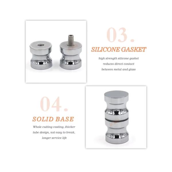 Custom Zinc Alloy Glass Shower Door Knobs Shower Screen Knob