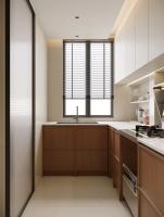 Melamine Modern Kitchen Cabinets Price Set For Apartment
