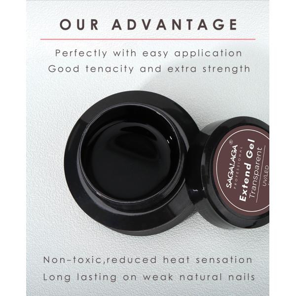 Gel d'extension rapide Conseils rapides Gel d'extension Collage d'ongles Art UV Gel dur Constructeur d'ongles d'extension 30g/50g dans un bocal