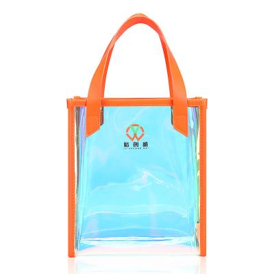 Gym Clear Tote Bags Reinforced Handles Zipper Closure Stadium Travel 7x4x8