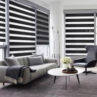 Janela de sombreamento solar elétrico persianas horizontais zebra para excelente desempenho