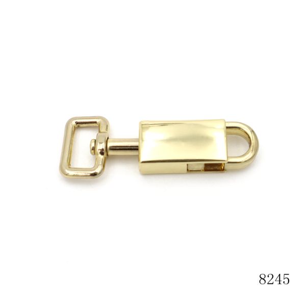 Unique Bag Swivel Snap Hook Design Gold Custom Engrave Logo Flat Clasp For 10mm Bag Strap