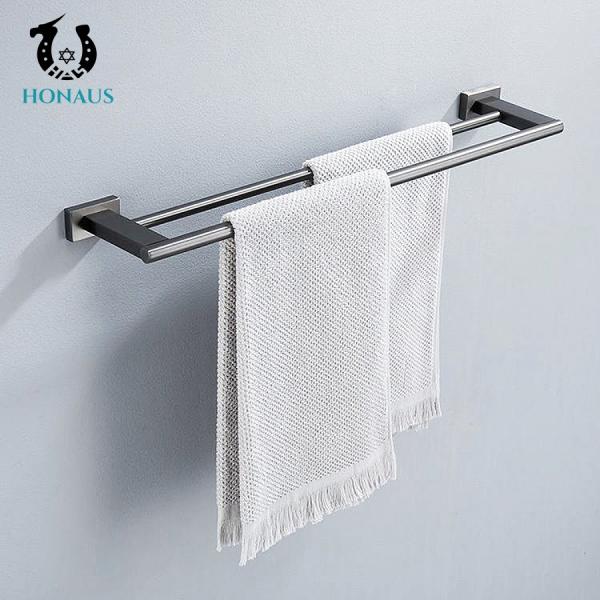 6 Pieces Set 304SS Wall Mounted Bathroom Fittings Modern Design Style