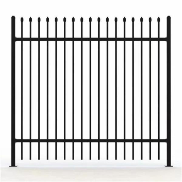 6ft X 8ft Galvanized Steel Picket Fence - Rustproof Metal Fence for Residential