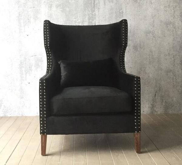 Fabric upholstery oak wood hotel lounge chair/single sofa/living room single sofa
