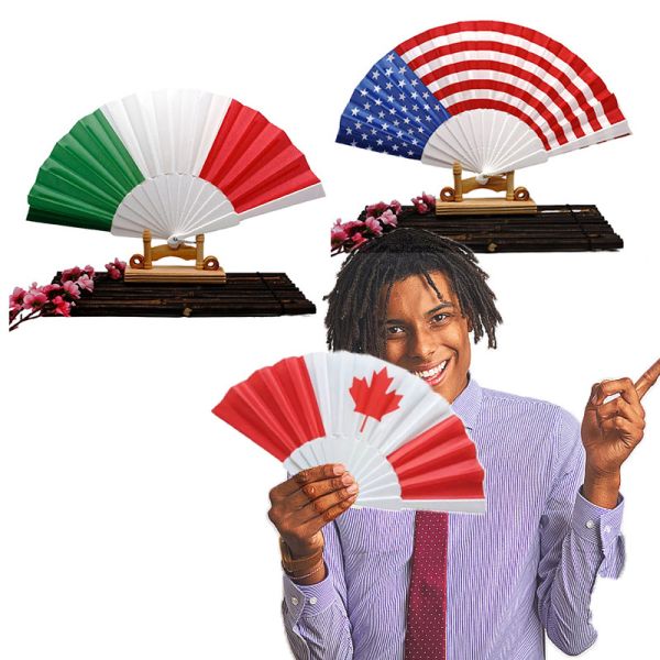 Hot Selling Business Gift Custom Folding Fan Pp Plastic Foldable Hand Fan
