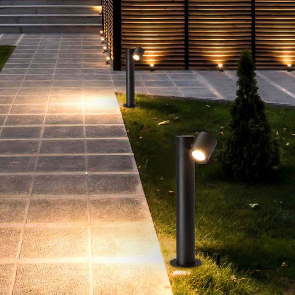 Rotatable LED Lawn Lights Double Head , Waterproof 9w Cob Outside Lawn Lights