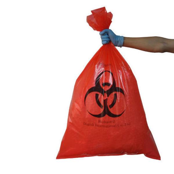 Supplier Red Biohazard Disposable Waste Bag for Medical Infectious Waste