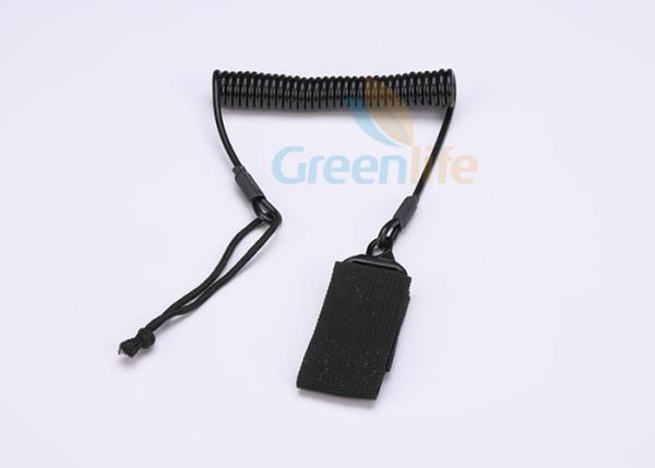 Police Retention Device Coiled Security Tethers , Tactical Pistol Sling With Belt