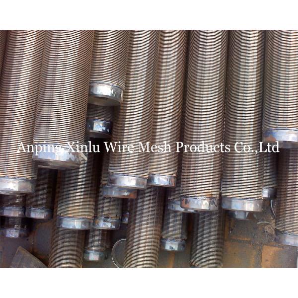 Slot 20 Low Carbon Galvanized V Wire Screen Pipe Bevel Welded Rings