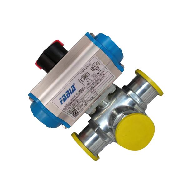 Нержавеющая сталь быстрого трехстороннего пневматического клапана / тип T