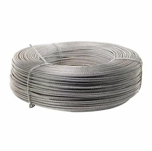 Marine Cranes Galvanizing Triple Strand Twisted Metal Rope 8mm Fiber Core