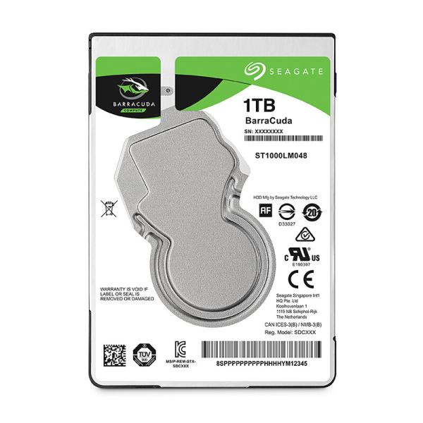 Seagate BarraCuda 2.5   SATA Interface Internal Hard Drive 1TB 5400 RPM 128MB Cache For Laptop