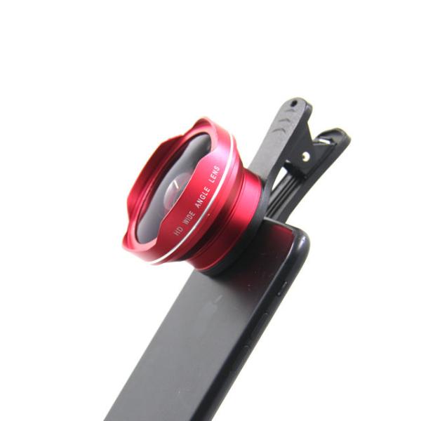 Red Cell Phone Wide Angle Lens Mobile Universal Lens 0.107kg Single Gross Weight